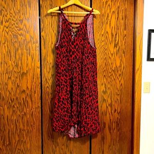 Torrid Red Cheetah high-low dress